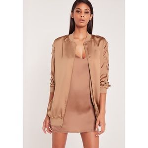 Missguided Carli Bybel Lace Up Bomber Jacket!